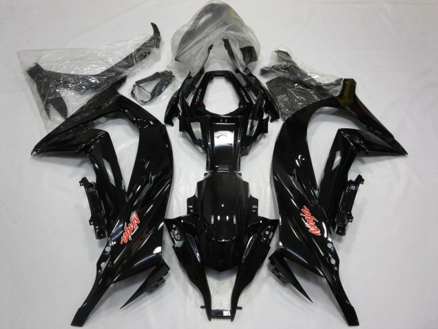 Purchase 2011-2015 Glossy Black Red Kawasaki ZX10R Motorcycle Fairings UK