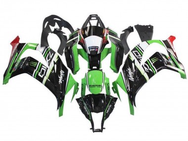 Purchase 2011-2015 Green Black White Red Stripe Monster Kawasaki ZX10R Motorcycle Fairings UK