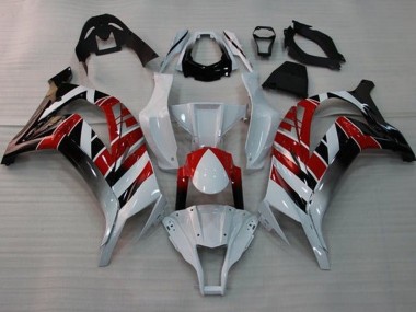 Purchase 2011-2015 White Red Black Stripe Kawasaki ZX10R Motorcycle Fairings UK