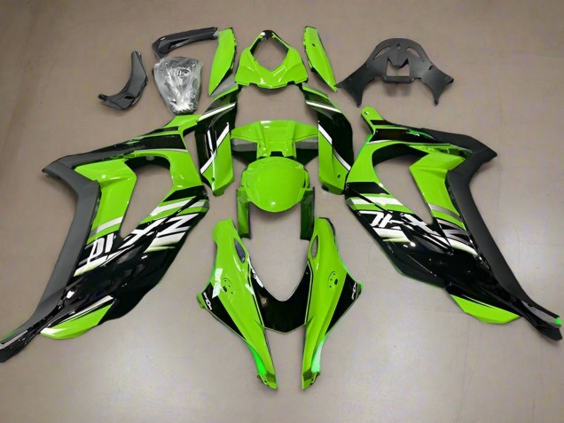 Purchase 2016-2020 Green Glossy Black Kawasaki ZX10R Motorcycle Fairings UK