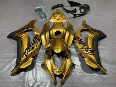 Purchase 2016-2020 Gold Black Kawasaki ZX10R Motorcycle Fairings UK