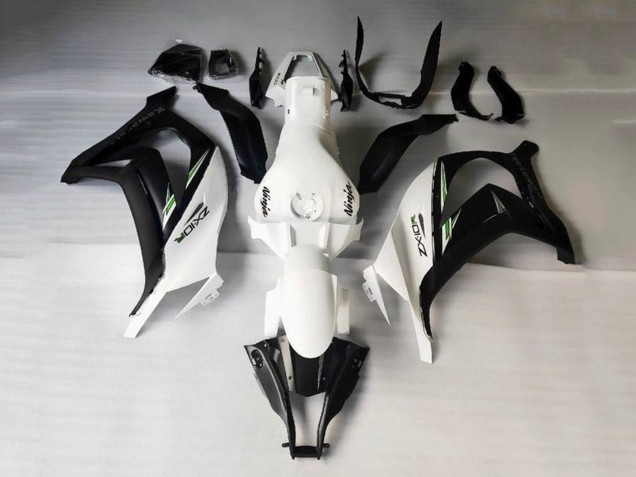 Purchase 2016-2020 White Black Green Stripe Kawasaki ZX10R Motorcycle Fairings UK