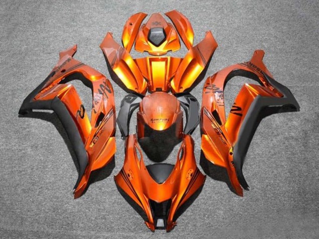 Purchase 2016-2020 Orange Black Kawasaki ZX10R Motorcycle Fairings UK