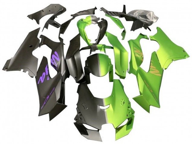 Purchase 2021-2025 Matte Black Matte Green Split Kawasaki ZX10R Motorcycle Fairings UK