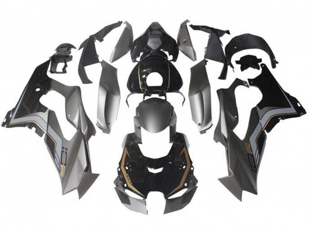 Purchase 2021-2025 Grey Glossy Black Gold Kawasaki ZX10R Motorcycle Fairings UK