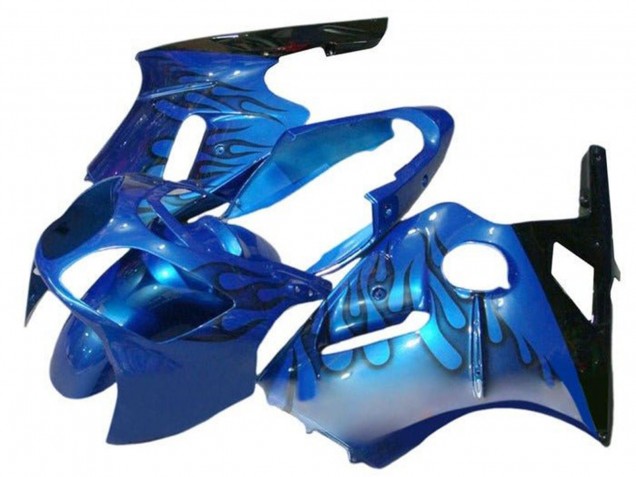 Purchase 2000-2001 Blue Black Flame Kawasaki ZX12R Motorcycle Fairings UK