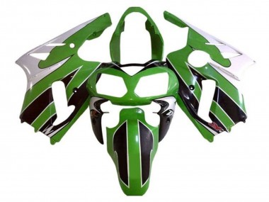 Purchase 2000-2001 White Green Black Stripe Kawasaki ZX12R Motorcycle Fairings UK
