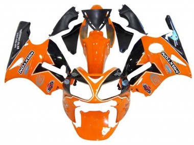 Purchase 2000-2001 Orange Black White Maxton Kawasaki ZX12R Motorcycle Fairings UK