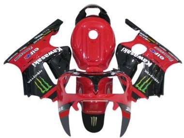 Purchase 2000-2001 Red Black Green Monster Kawasaki ZX12R Motorcycle Fairings UK