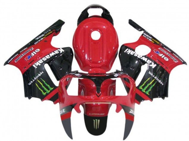 Purchase 2000-2001 Red Black Green Monster Kawasaki ZX12R Motorcycle Fairings UK