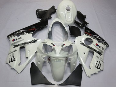 Purchase 2000-2001 Pearl White Black Elf Monster Energy Kawasaki ZX12R Motorcycle Fairings UK