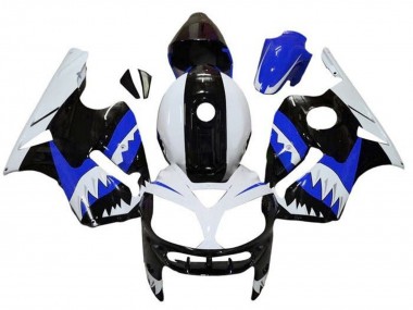 Purchase 2000-2001 White Black Blue Shark Kawasaki ZX12R Motorcycle Fairings UK
