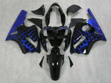 Purchase 2002-2006 Glossy Black Blue Flame Kawasaki ZX12R Motorcycle Fairing UK