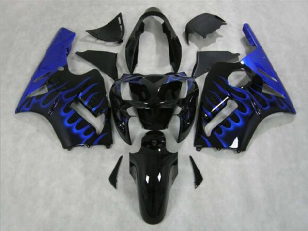 Purchase 2002-2006 Glossy Black Blue Flame Kawasaki ZX12R Motorcycle Fairing UK