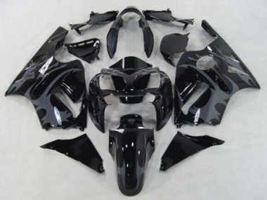 Purchase 2002-2006 Glossy Black Grey Tribal Kawasaki ZX12R Motorcycle Fairings UK
