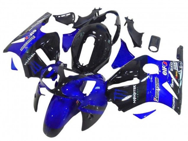 Purchase 2002-2006 Blue Glossy Black Elf Bridgestone Monster Kawasaki ZX12R Motorcycle Fairings UK