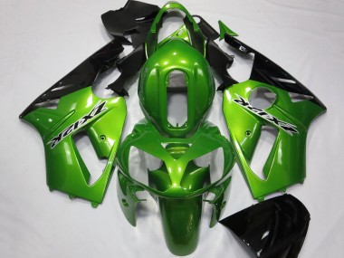 Purchase 2002-2006 Green Glossy Black Kawasaki ZX12R Motorcycle Fairings UK