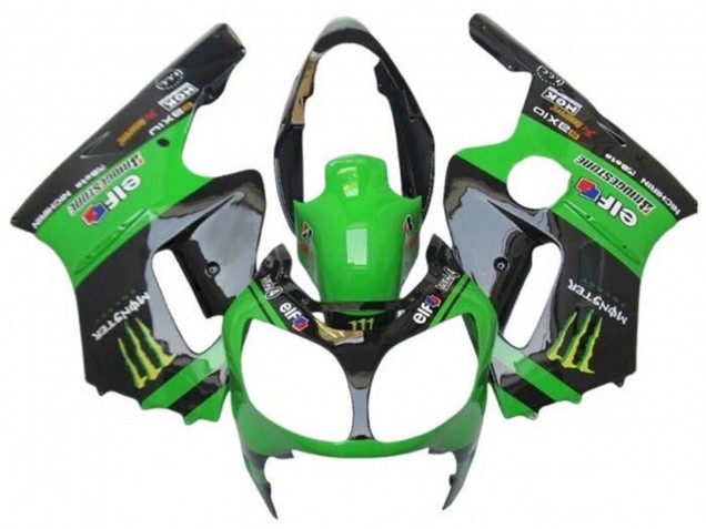 Purchase 2002-2006 Green Glossy Black Elf Touch4 Monster Kawasaki ZX12R Motorcycle Fairings UK