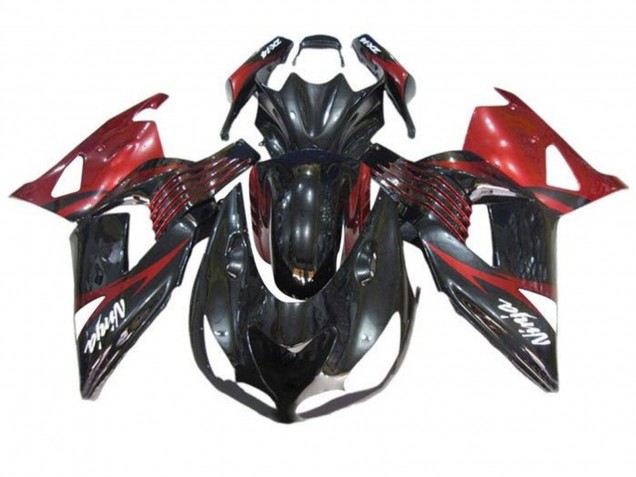 Purchase 2006-2011 Red Glossy Black White Decal Kawasaki ZX14R ZZR1400 Motorcycle Fairings UK