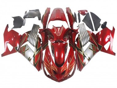 Purchase 2006-2011 Red Silver Black Gold Kawasaki ZX14R ZZR1400 Motorcycle Fairings UK