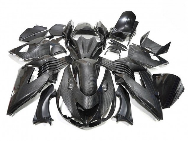 Purchase 2006-2011 Faux Carbon Fiber Kawasaki ZX14R ZZR1400 Motorcycle Fairings UK