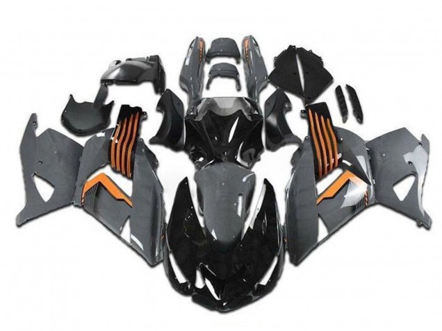 Purchase 2006-2011 Grey Orange Black Kawasaki ZX14R ZZR1400 Motorcycle Fairings UK
