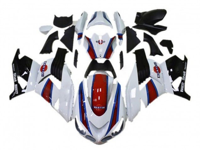 Purchase 2006-2011 White Red Blue Black Martini Kawasaki ZX14R ZZR1400 Motorcycle Fairings UK