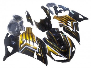 Purchase 2012-2024 Glossy Black Gold Stripe Kawasaki ZX14R ZZR1400 Motorcycle Fairings UK
