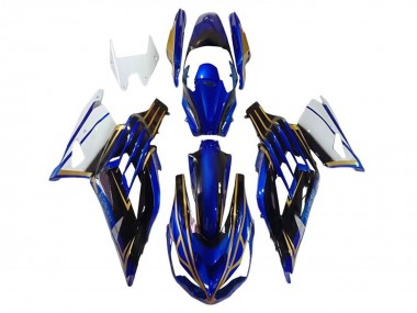 Purchase 2012-2024 White Gold Blue Black Stripe Kawasaki ZX14R ZZR1400 Motorcycle Fairings UK