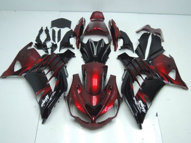 Purchase 2012-2024 Red Glossy Black White Ninja Kawasaki ZX14R ZZR1400 Motorcycle Fairing UK