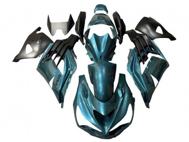 Purchase 2012-2024 Metallic Teal Blue Kawasaki ZX14R ZZR1400 Motorcycle Fairings UK