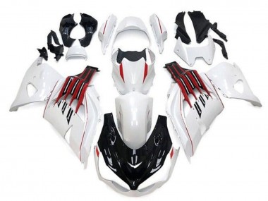 Purchase 2012-2024 White Black Red Stripe Kawasaki ZX14R ZZR1400 Motorcycle Fairings UK