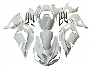 Purchase 2012-2024 White Green Silver Stripe Kawasaki ZX14R ZZR1400 Motorcycle Fairings UK