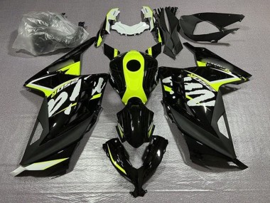Purchase 2013-2024 Glossy Black Neon Yellow White Kawasaki EX300 Motorcycle Fairings UK