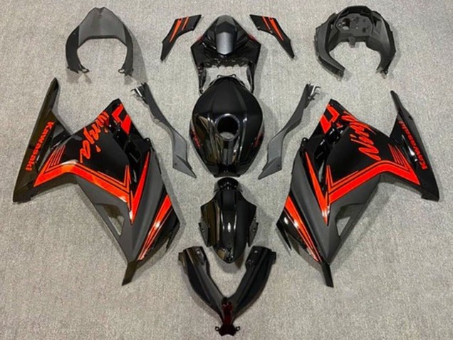 Purchase 2013-2024 Glossy Black Matte Black Red Kawasaki EX300 Motorcycle Fairings UK