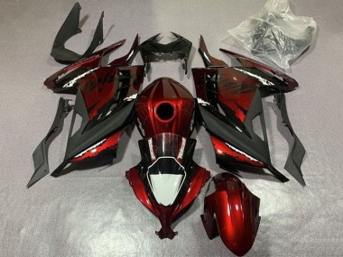 Purchase 2013-2024 Red Black White Kawasaki EX300 Motorcycle Fairings UK