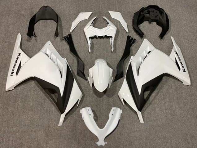 Purchase 2013-2024 Pearl White Black Kawasaki EX300 Motorcycle Fairings UK