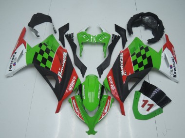 Purchase 2013-2024 Green White Red Black Motocard Kawasaki EX300 Motorcycle Fairings UK