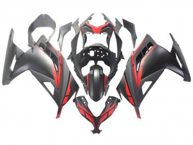 Purchase 2013-2024 Matte Black Red Kawasaki EX300 Motorcycle Fairing UK