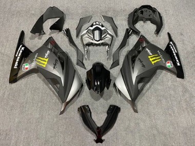 Purchase 2013-2024 Matte Grey Black Yellow Monster Kawasaki EX300 Motorcycle Fairings UK
