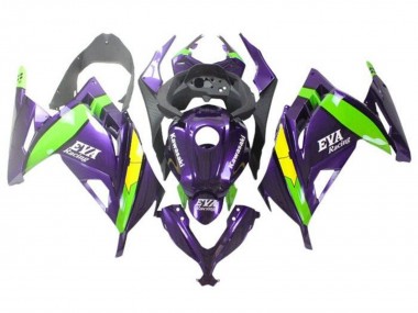 Purchase 2013-2024 Purple Green Yellow Eva Racing Kawasaki EX300 Motorcycle Fairings UK