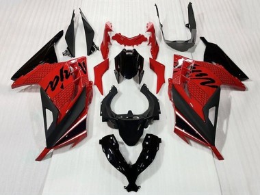 Purchase 2013-2024 Red Black White Stripe Kawasaki EX300 Motorcycle Fairings UK