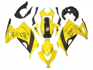 Purchase 2013-2024 Yellow Black Pikachu Kawasaki EX300 Motorcycle Fairings UK