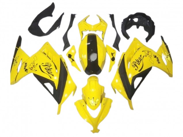 Purchase 2013-2024 Yellow Black Pikachu Kawasaki EX300 Motorcycle Fairings UK