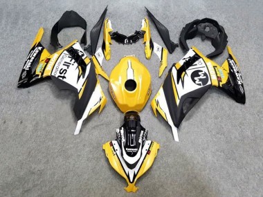 Purchase 2013-2024 Yellow White Black Kawasaki EX300 Motorcycle Fairings UK