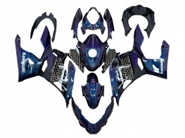 Purchase 2018-2024 Blue White Honeycomb Kawasaki Ninja 400 Motorcycle Fairings UK