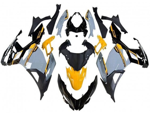 Purchase 2018-2024 Nardo Grey Orange Black Kawasaki Ninja 400 Motorcycle Fairings UK