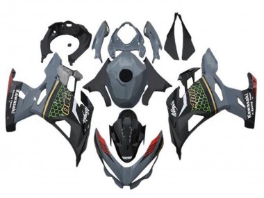 Purchase 2018-2024 Grey Black Red Honeycomb Kawasaki Ninja 400 Motorcycle Fairings UK