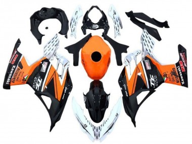 Purchase 2018-2024 Orange White Black Kawasaki Ninja 400 Motorcycle Fairings UK