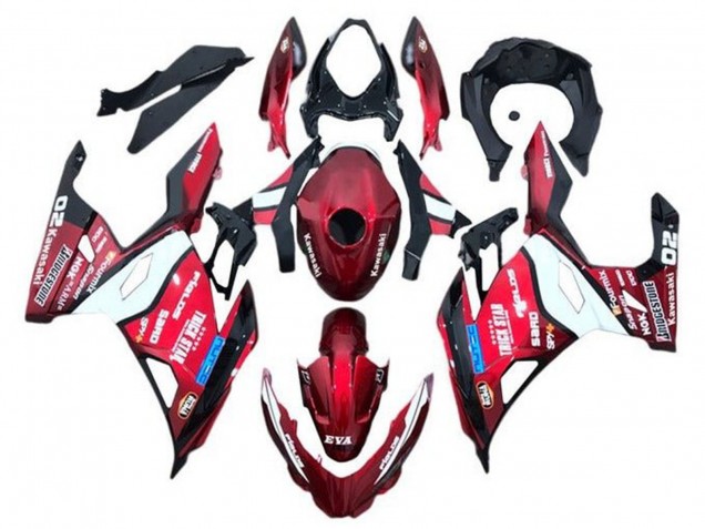 Purchase 2018-2024 Red Blue White Trick Star Bridgestone Kawasaki Ninja 400 Motorcycle Fairings UK